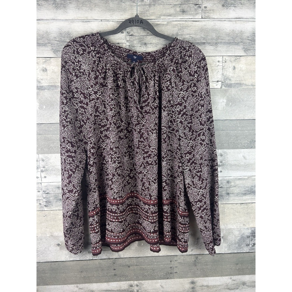 Gap Women's Long Sleeve XL Boho Blouse
